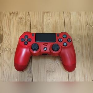 Sony PlayStation 4 PS4 Dual Shock 4 Wireless Controller Red TESTED, WORKS! READ